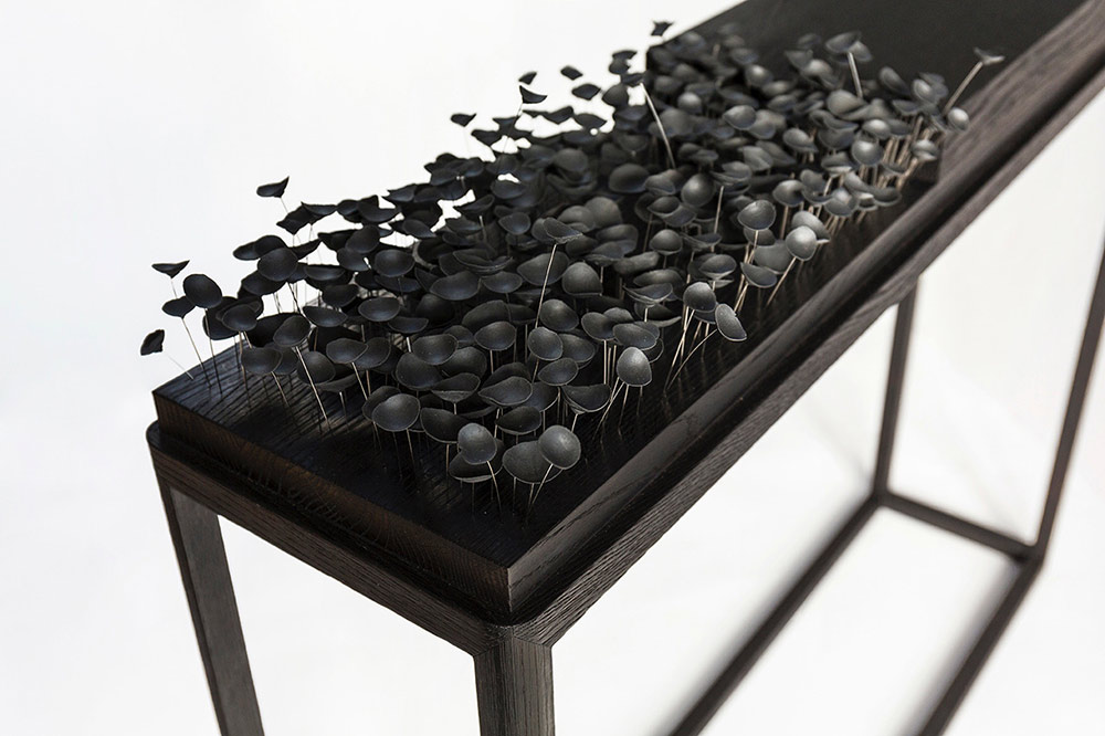 Black Drift Console Table by Valéria Nascimento