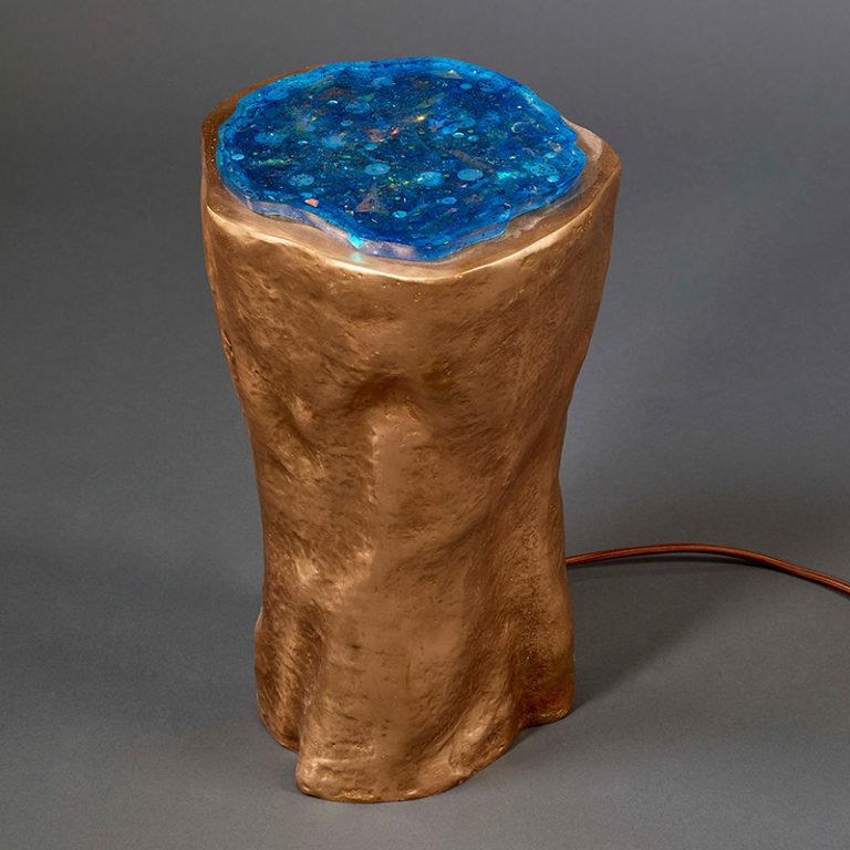 Geode Lamp (Blue) by Hélène de Saint Lager