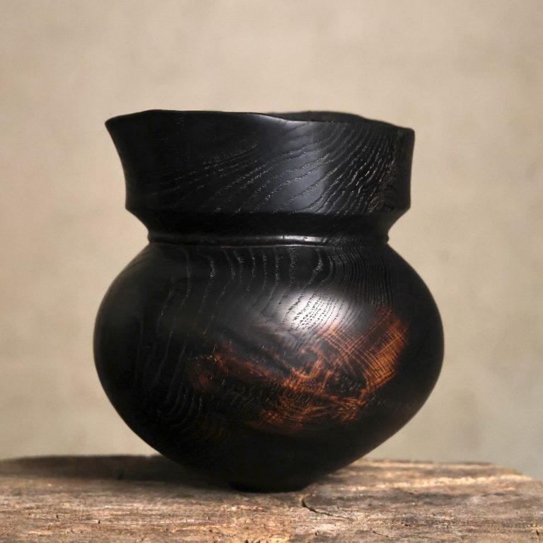 Large Oak Amphora with Smoke Patina and Architectural rim
