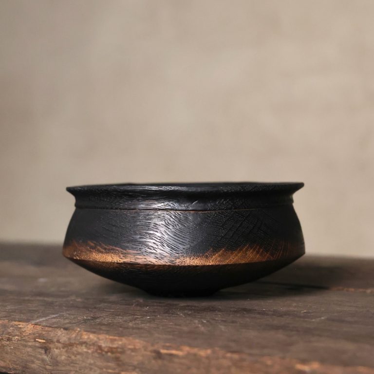 Oak Bowl with Smoke Patina