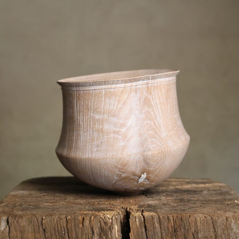 Bell Vessel in White Limed Oak