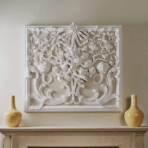 Stucco overmantel