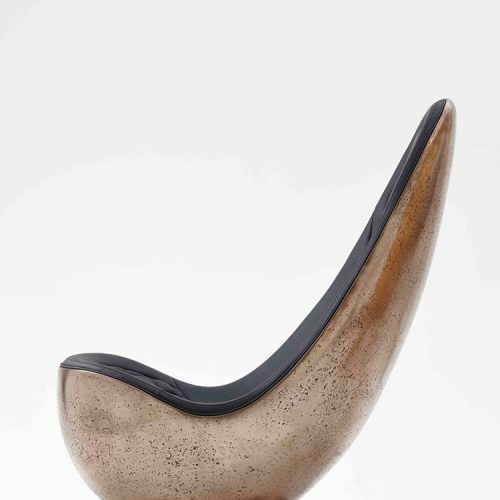 Caillou Chaise in Bronze and Leather