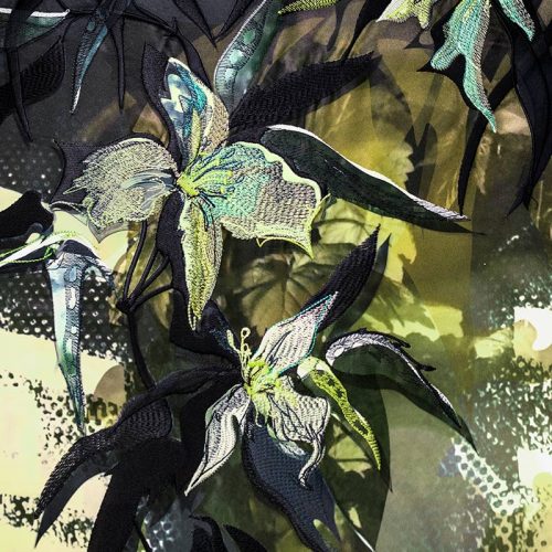Dandy Parakeets Screen - detail