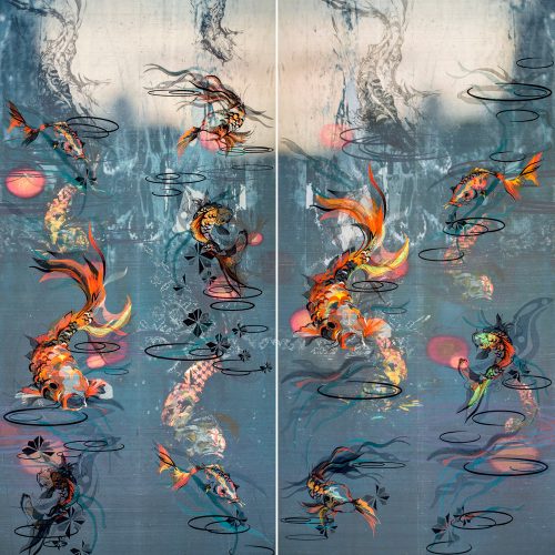 Koi Silk Wallpaper
