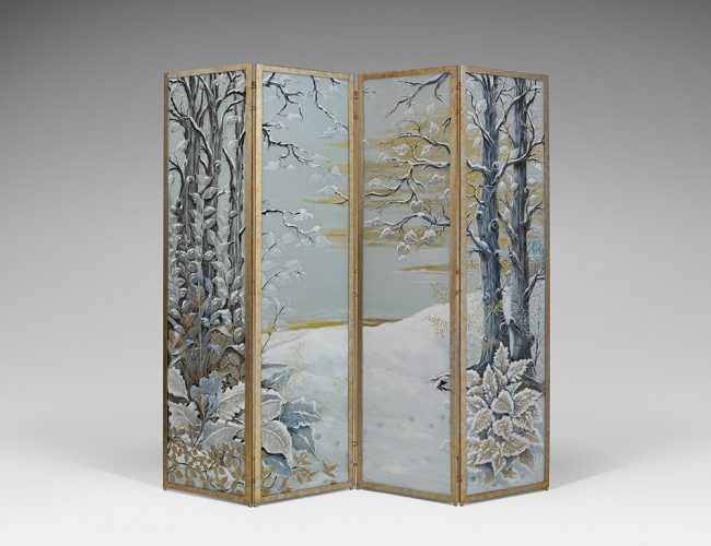 Le Chat four-panel screen by Joy de Rohan Chabot