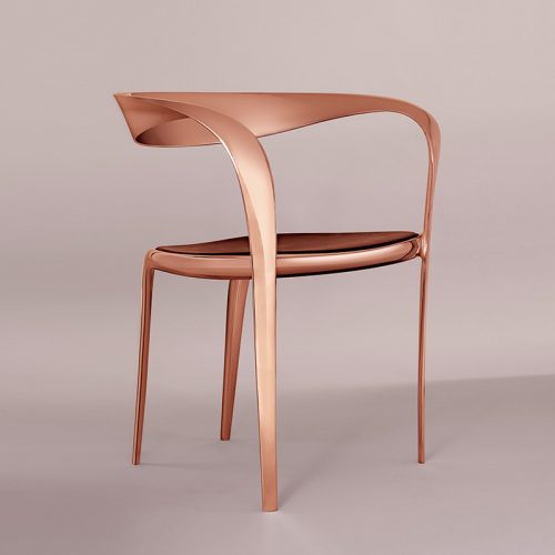 Goldsmiths chair in polished bronze finish