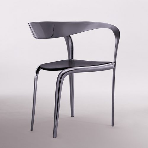 Goldsmiths chair in polished metal finish